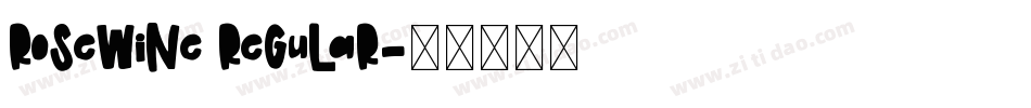 RoseWine Regular字体转换